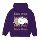 ユウィズのうさぎVSくま・バックドロップ（ピンクカラー） Hoodie:back