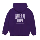 Green Ray Saxophone Quartet公式グッズ♪の【白ロゴ】ぐりーんれい Hoodie:back