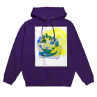 momo_emiのブルー×イエロー　momo_emi Hoodie