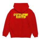 OutlowEditsのOutlow Edits blingbling OUT パーカーの裏面