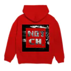 NOTCH.の『NOTCH.』ロゴ RED Hoodie:back