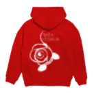 北のすじこ亭の薔薇目玉パーカー Hoodie:back