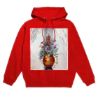 PALA's SHOP　cool、シュール、古風、和風、のflower arrangement　 Hoodie