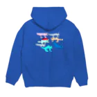 LaLaLa KIDS Creators' Shopの【KOKI】引っ張ってる犬　ひっくん Hoodie:back