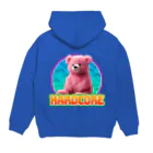 てくのちゃんのHARDCOREピンクのクマちゃん Hoodie:back