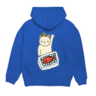 ＋Whimsyの魚市場ねこ Hoodie:back