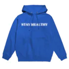 滑らかのSTAY HEALTHY WHITE パーカー