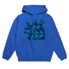 Washiemon and Ai-chan's Shopの猫文字(青) Hoodie