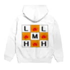 リコリス・曼珠沙華・ヒガンバナのL.M.H Clubロゴ合わせ Hoodie:back