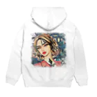 【ホラー専門店】ジルショップのアメリカン女性 Hoodie:back