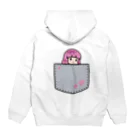 うっかおりんのすん顔女子(おかっぱ) Hoodie:back