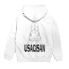 valuablepositsuzuriのUSAGISAN Hoodie:back