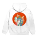 ペンギンパカリのペンギンTeaTime（赤） Hoodie:back