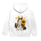 #保護猫カフェひだまり号のひだまりロゴの両面プリント Hoodie:back