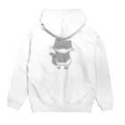 絵娯クリエイトのひのもとにゃんこ®️ 尺八 / 雷蔵 Hoodie:back