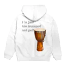 『NG （Niche・Gate）』ニッチゲート-- IN SUZURIのI'm Just The Drummer And You?（JMB） Hoodie:back