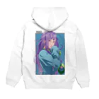 CHICHIZŌのMAOちゃん(寝起き) Hoodie:back