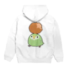 うさやのサーターアンダギーをゲットしてご満悦のカカポ Hoodie:back