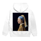 世界美術商店の真珠の耳飾りの少女 / Girl with a Pearl Earring Hoodie:back