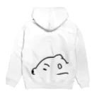 ラクガキ絵のだれてる白い生き物 Hoodie:back