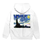 art-Laboのゴッホ 【世界の名画】 星月夜 アレンジ ポスト印象派 絵画 美術 art van Gogh Hoodie:back