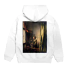 世界美術商店の窓辺で手紙を読む女 /  Girl Reading a Letter by an Open Window Hoodie:back