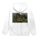 世界美術商店の飢えたライオン / The Hungry Lion Throws Itself on the Antelope Hoodie:back