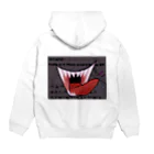 -kawazu-の【背面】demon mouth Hoodie:back