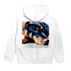 犬バカ部のタレミミドーベルマン Hoodie:back