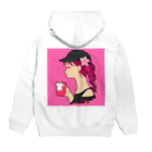 COFFEE GIRLのCoffee Girl ツツジ (コーヒーガール ツツジ) Hoodie:back