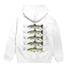 猫と釣り人のFreshwater fish_1bl Hoodie:back