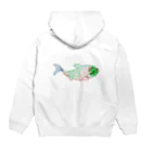 mumusの魚　water drop Hoodie:back