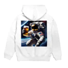 宇宙開発デザイン科の酒飲みアストロノーツ Hoodie:back