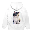 花姫の創造的宝庫のふわふわキャット Hoodie:back