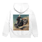 Yamapの仮面のバイク乗り Hoodie:back