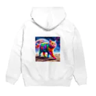 ニャーちゃんショップのムーンキャット【月で暮らす猫】 Hoodie:back