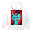 テラバイト店のドットくん Hoodie:back