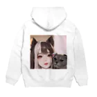 ラッキーLOVEの猫耳地雷っ娘2 Hoodie:back