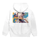 tokyo_citypopのkawaii 東京kimonoガールアート 原宿 Hoodie:back