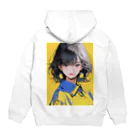 yanagi029のワイシャツ女子 Hoodie:back