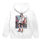 sports_musumeのバスケ女子 | 休日の街ぶら Hoodie:back