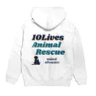 mihamaneko のMihamaneko Animal rescue  Hoodie:back