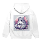 もふっとチンチラ🐭のゲーマーチンチラ Hoodie:back