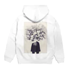 AQUAMETAVERSEの墨絵の様な花束と少女　ラフルール　1859 Hoodie:back