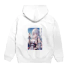 巫女スタぐらむの日本刀をもった美少女 Hoodie:back