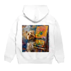 AQUAMETAVERSEの犬のぼくが画家だよ何か？ アメジスト 2046 Hoodie:back