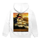 コマ頃今頃お年頃の安土城 Hoodie:back