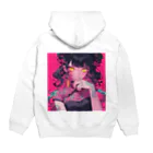 日本神話のtattoo girl Hoodie:back