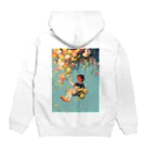 AQUAMETAVERSEの花ブランコに揺られ喜ぶ女の子　ラフルール　1859 Hoodie:back