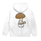 うさやのシイタケに侵食されるパンダ Hoodie:back